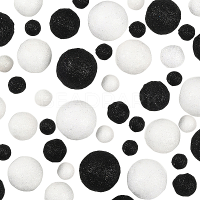 160Pcs 10 Styles Glitter Craft Foam Balls DIY-SP0005-57-1