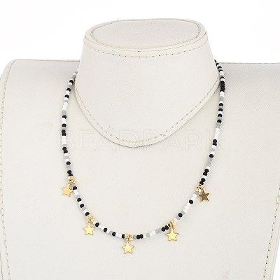 Star Pendant Necklaces NJEW-JN03074-1