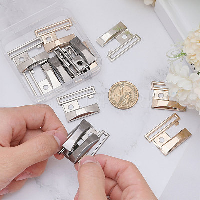 6 Pairs 3 Colors Alloy Interlocking Clasps FIND-CA0009-21-1