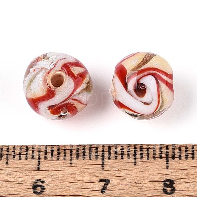 Handmade Gold Sand Lampwork Beads LAMP-T024-11F-1
