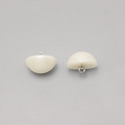 1-Hole Plastic Buttons BUTT-WH0022-06H-1