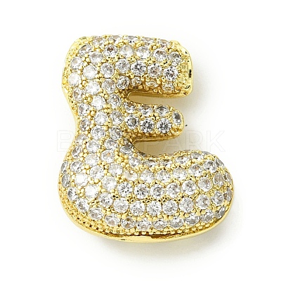 Rack Plating Brass Cubic Zirconia Pendants KK-S378-02G-E-1