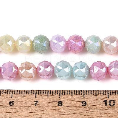 Anti-Tarnish Electroplate Glass Beads Strands GLAA-N064-8mm-01-1