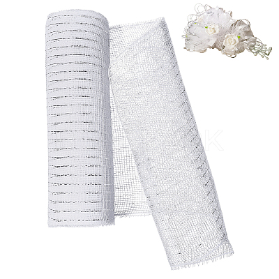Deco Mesh Ribbons OCOR-WH0110-09B-1