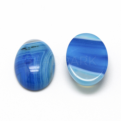 Natural Striped Agate/Banded Agate Cabochons X-G-R415-18x25-12-1