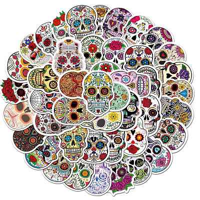 Halloween Theme Luminous Body Art Tattoos Stickers SKUL-PW0002-092-1