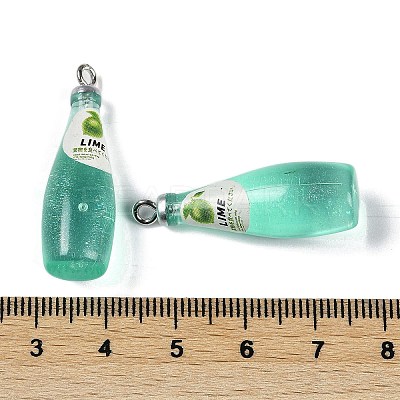 Transparent Resin Pendants RESI-D074-03B-1