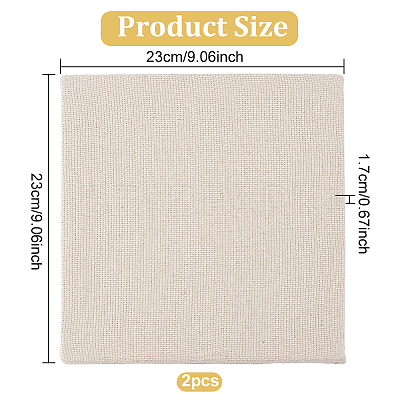 Punch Needle Fabric with Bamboo Square Frames TOOL-WH0051-89-1