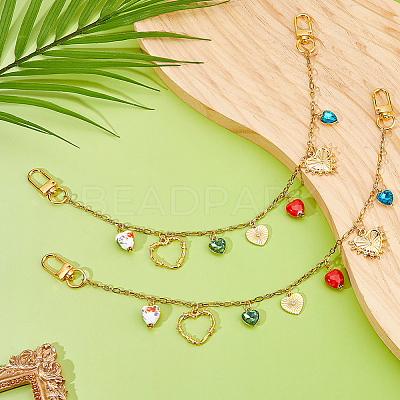2Pcs 304 Stainless Steel Chains for Jeans Pants HJEW-FH00228-1