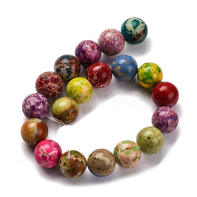 Dyed Natural Regalite/Imperial Jasper/Sea Sediment Jasper Beads Strands G-B124-C03-01-1