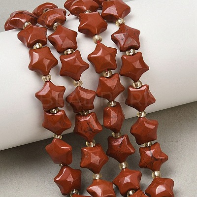 Natural Red Jasper Beads Strands G-Z080-A18-10mm-1