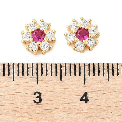 Brass Micro Pave Cubic Zirconia Beads KK-U056-16G-02-1
