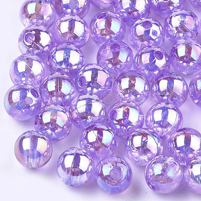 Transparent Plastic Beads OACR-S026-6mm-05-1