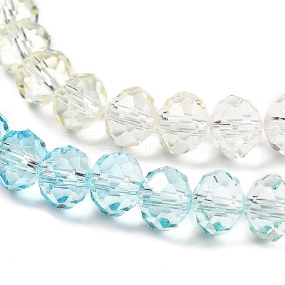 Transparent Painted Glass Beads Strands LS-DGLA-A034-T6mm-A21-1