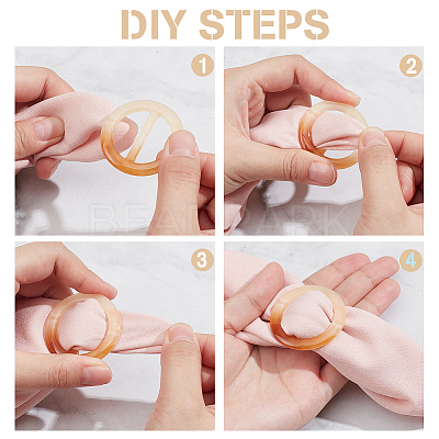 30Pcs 5 Colors Resin Scarf Clips BUTT-NB0001-86-1
