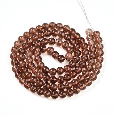 Baking Paint Transparent Glass Beads Strands DGLA-N006-8mm-11-1