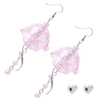 Brass Dangle Earring EJEW-TAC00023-1