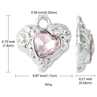 Rack Plating Alloy Glass Pendants FIND-YW0001-91B-1