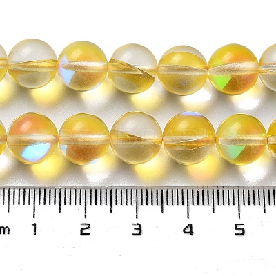Synthetic Moonstone Beads Strands G-P528-J03-11-1