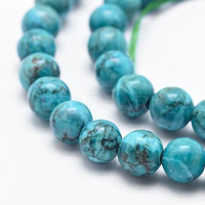 Natural Marble Beads Strands G-K211-6mm-E-1
