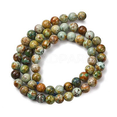 Natural Peruvian Turquoise(Jasper) Beads Strands G-T150-A01-6mm-1