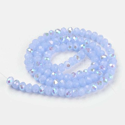 Electroplate Glass Beads Strands X-EGLA-A034-J2mm-L03-1