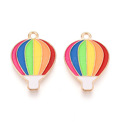 Rainbow Color Pride Alloy Enamel Pendants ENAM-K067-11-1