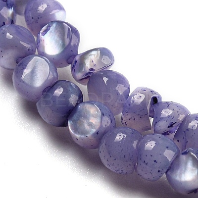 Natural White Shell Dyed Beads Strands BSHE-Z005-03C-1