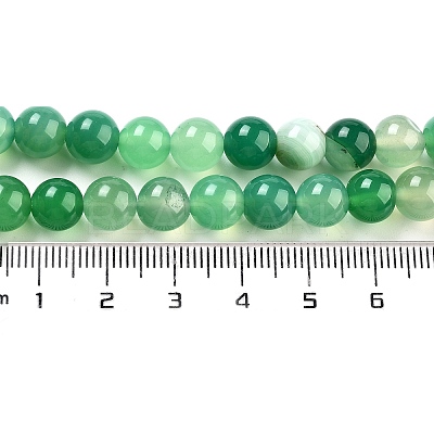 Natural Striped Agate/Banded Agate Beads Strands AGAT-8D-7-1