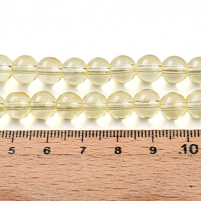 Baking Paint Transparent Glass Beads Strands DGLA-N006-8mm-03-1