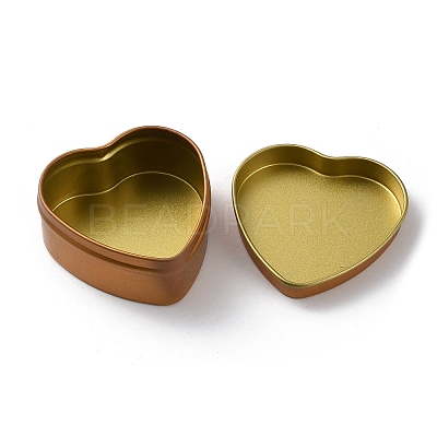 Tinplate Iron Heart Shaped Candle Tins CON-NH0001-02B-1