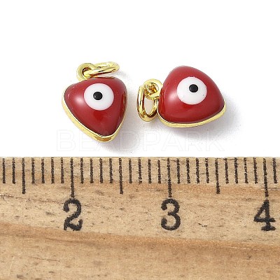 Brass Enamel Charms KK-S518-03A-G-1