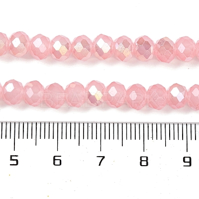 Baking Electroplate Glass Beads Strands DGLA-A039-J8mm-B08-1