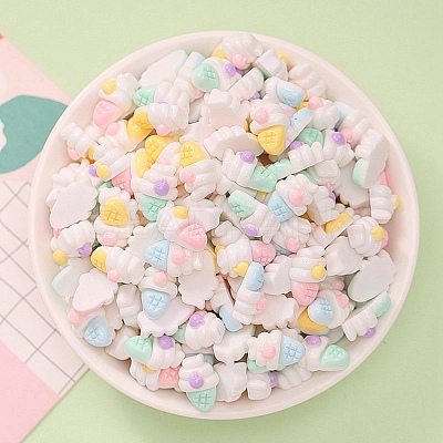 Opaque Resin Decoden Cabochons CRES-F030-01I-1