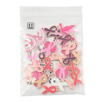 28Pcs 8 Styles Alloy Enamel Pendants ENAM-FS0002-36-1