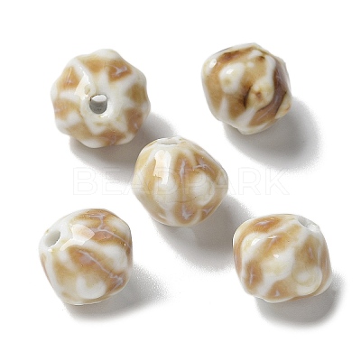 Vintage Porcelain Pumpkin Beads PORC-L080-A13-1