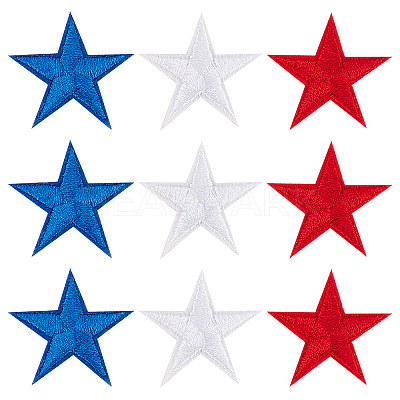 90Pcs 3 Colors Computerized Embroidery Cloth Iron on/Sew on Patches DIY-GF0006-50-1