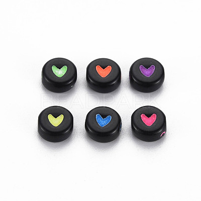 Opaque Black Acrylic Beads MACR-S273-40-1