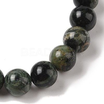 8mm Round Natural Kambaba Jasper Braided Bead Bracelets BJEW-C067-01B-21-1