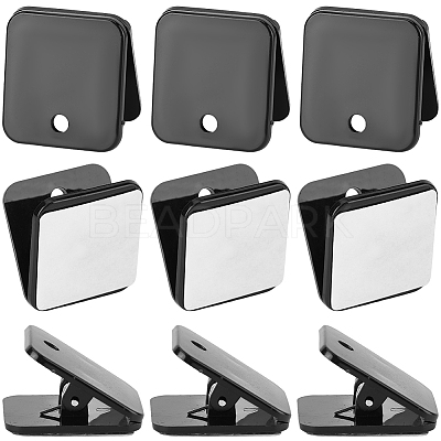 Square Acrylic Self-Adhesive Hanging Spring Clips AJEW-WH20011-56B-1