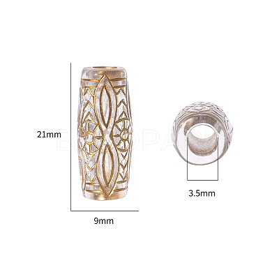 Plating Transparent Acrylic Beads PACR-YW0001-05-1