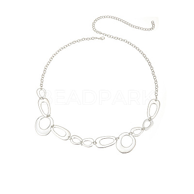 Teardrop Alloy Ring Link Chain Waist Belly Chains for Women FS-WG8F6BA-01-1