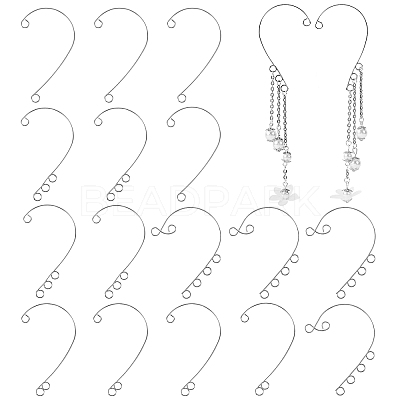 16Pcs 4 Style 316 Stainless Steel Ear Cuff Findings STAS-SZ0002-54-1