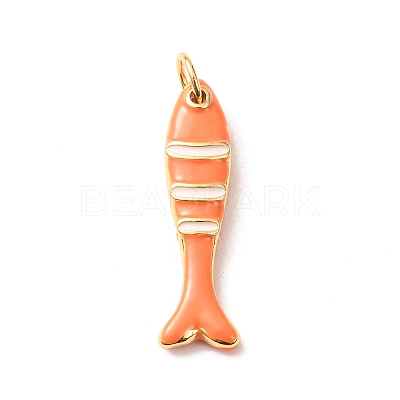 Brass with Enamel Pendants KK-CBA2F11-03G-1