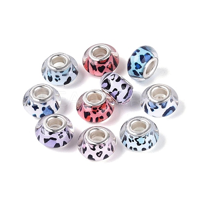 Opaque Resin European Beads RESI-N044-03S-1