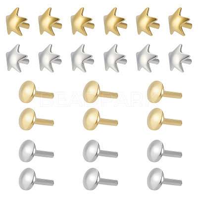 24Pcs 4 Style 925 Sterling Silver Flat Head Pins STER-ME0001-10-1