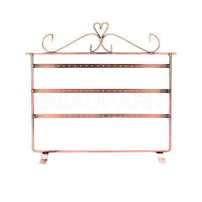 Triple Levels Rectangle Iron Earring Display Stand CON-PW0001-153A-1