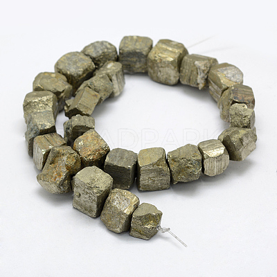 Natural Pyrite Beads Strands G-P322-20-1