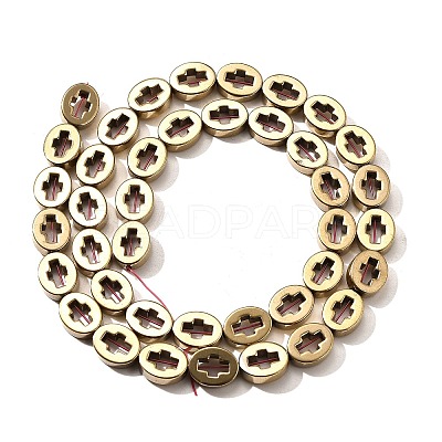 Electroplated Synthetic Non-magnetic Hematite Beads Strands G-L613-Z01-02F-1