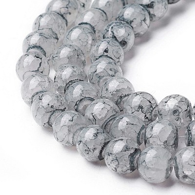 Spray Painted Glass Beads Strands GLAA-A038-C-49-1